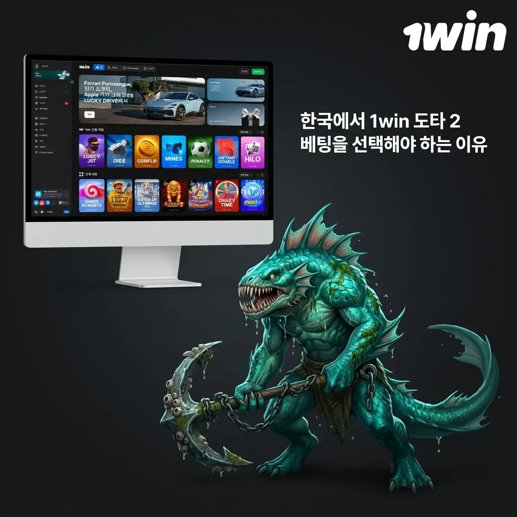 1win 도타 2 베팅 플랫폼 - 한국 사용자를 위한 보너스, 모바일 앱, 24시간 고객지원 제공