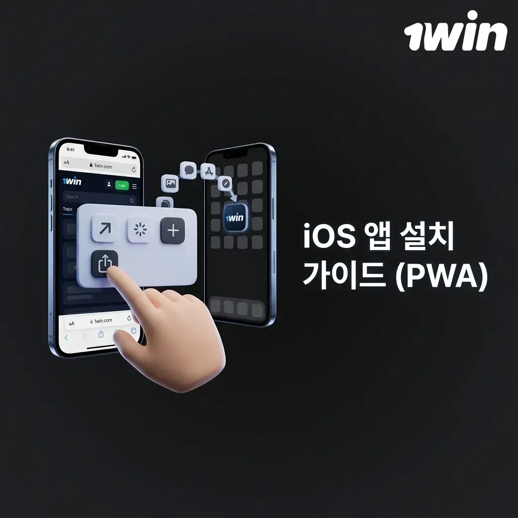 iPhone Safari에서 1win PWA 설치 방법, 홈 화면 추가로 이스포츠 베팅 앱처럼 사용하는 가이드